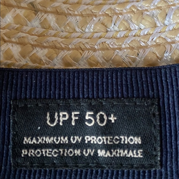 Eric Javits New York Women's Fedora Hat Blue Natural Beige Vacation Travel Beach - Picture 6 of 10